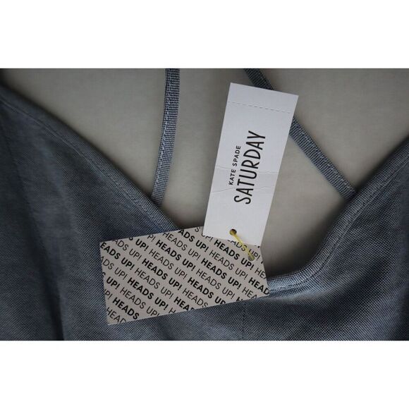 Kate Spade Saturday 4CMU1348-439 Women's Sz 6 Blue Pleated Trapeze Dress - Picture 3 of 10